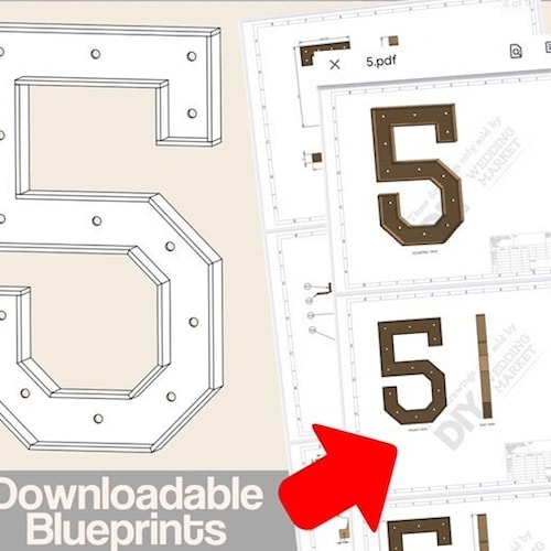 4Ft Marquee Numbers Template Free 4Ft Marquee Numbers Template Free
