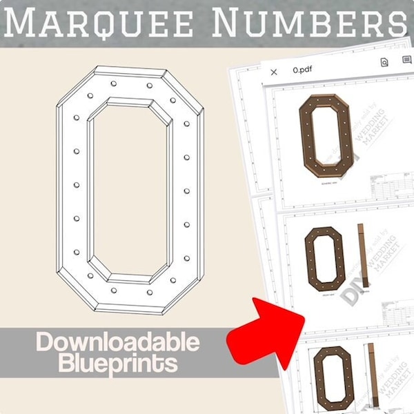 Marquee Numbers Etsy