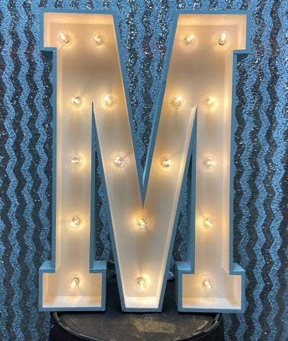  White Wooden Letters, 4 Inch Marquee Letters for Wall