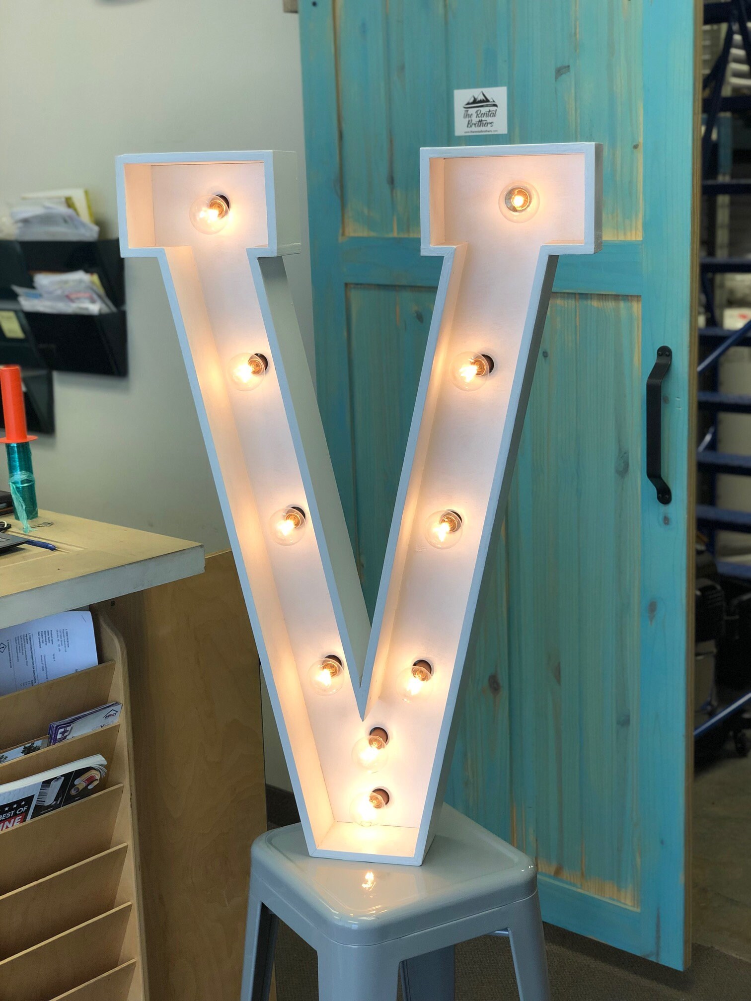 4ft Wide Version - Letter V With Lights Build Plans - Digital Template ...