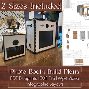 DIY Photo Booth Build Plans - Photo Booth Blueprints - Assembly Guide - Parts List - DSLR Booth