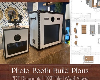 DIY Photo Booth Build Plans - Photo Booth Blueprints - Assembly Guide - Parts List - DSLR Booth