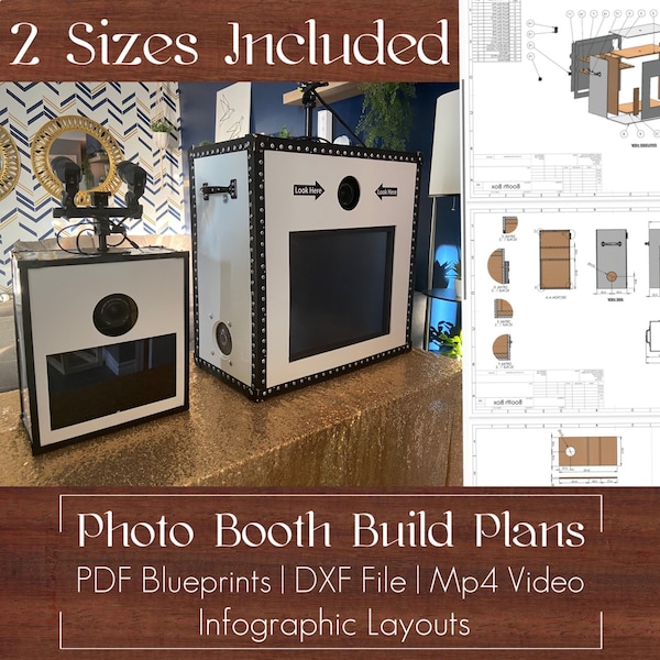 DIY Photo Booth Build Plans - Photo Booth Blueprints - Assembly Guide - Parts List - DSLR Booth