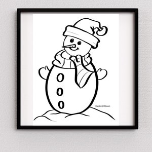 Snowman Coloring Page For Kids