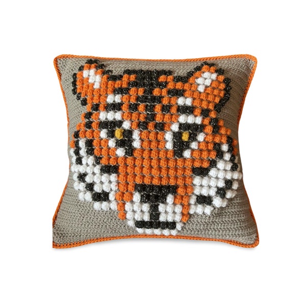 PATTERN Tiger Pillow Cover crochet