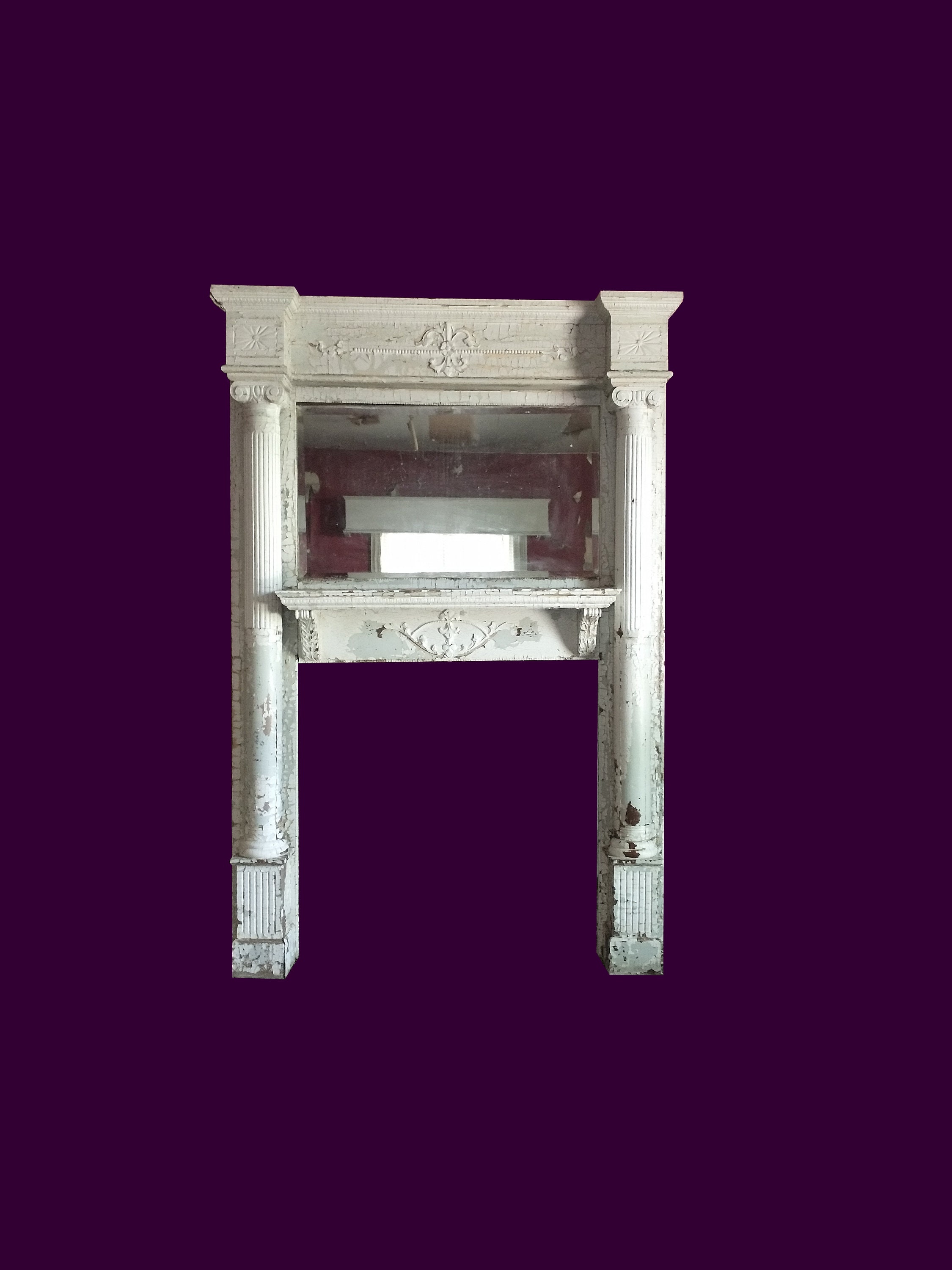 1887 Holz Kamin Mantel Umgeben mit Regal für nur Abholung | Etsy