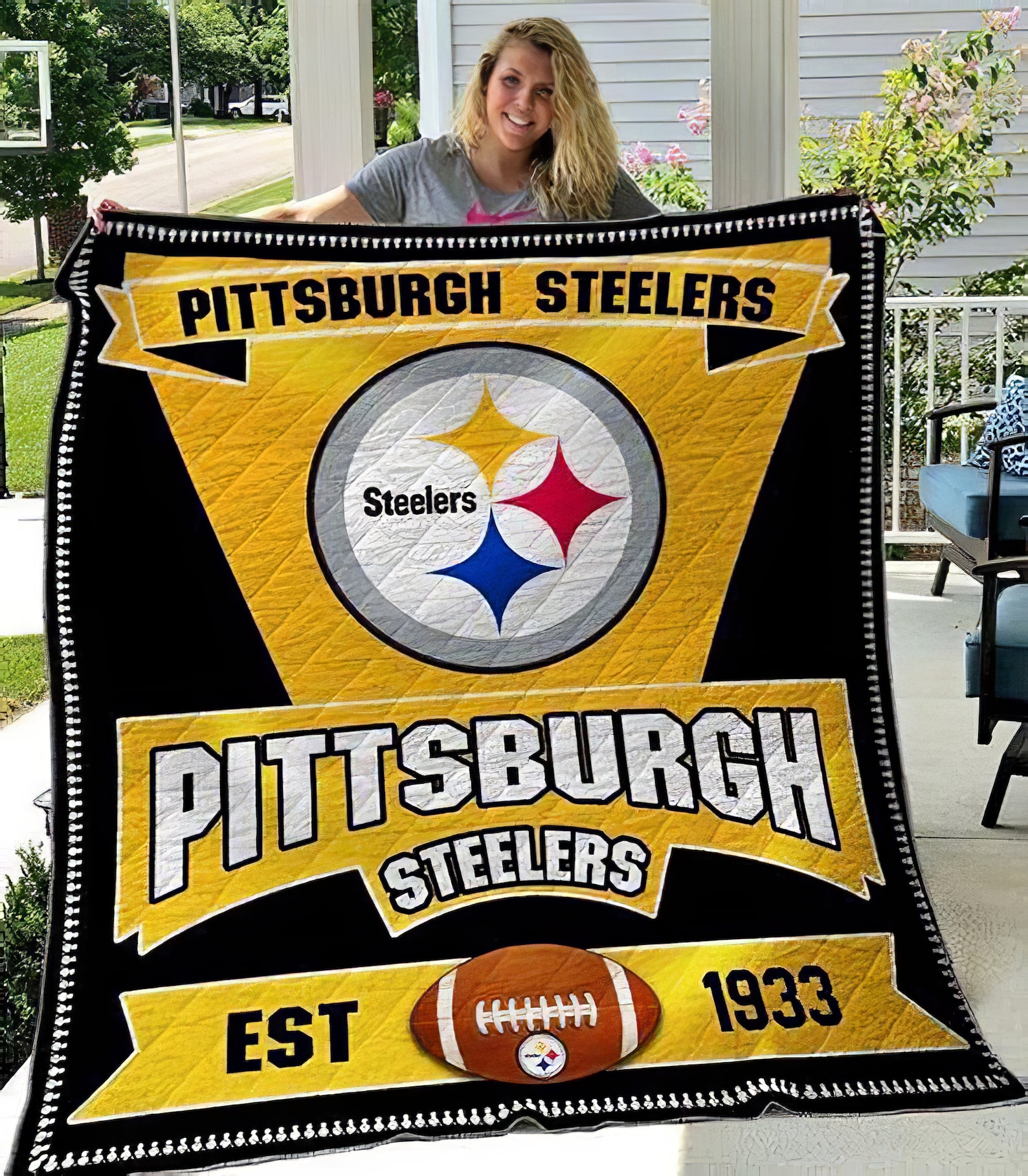 Pittsburgh Steelers 04 3d Quilt Blanket Pittsburgh Steelers Etsy
