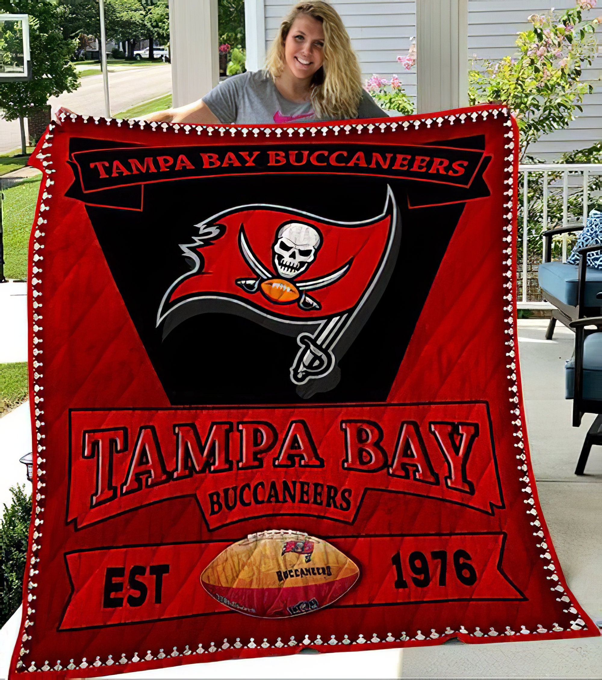 Tampa Bay Buccaneers Quilt Blanket Coperta in pile NFL dei Etsy