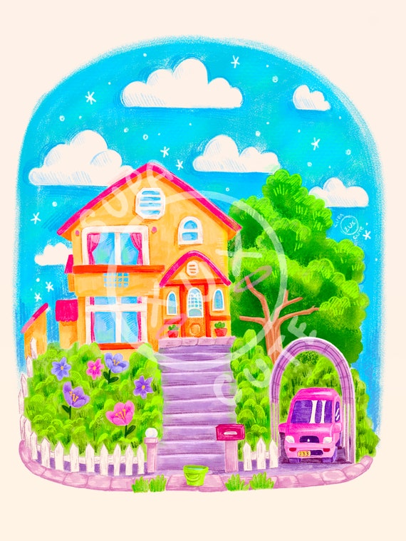 PONYO House on the Hill Downloadable Printable Art | Etsy