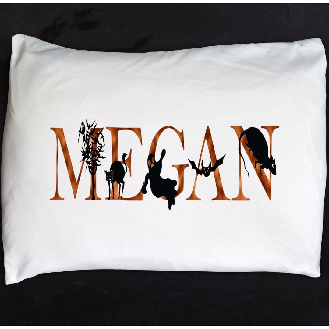 Personalized Halloween Name Pillow Case for Kids, Personalized Pillowcase Gift for Kids