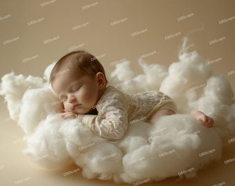 Newborn Digital Cloud Backdrop. Photo Background, Photoshop overlay, Digital Background, Newborn overlay, Newborn photo prop