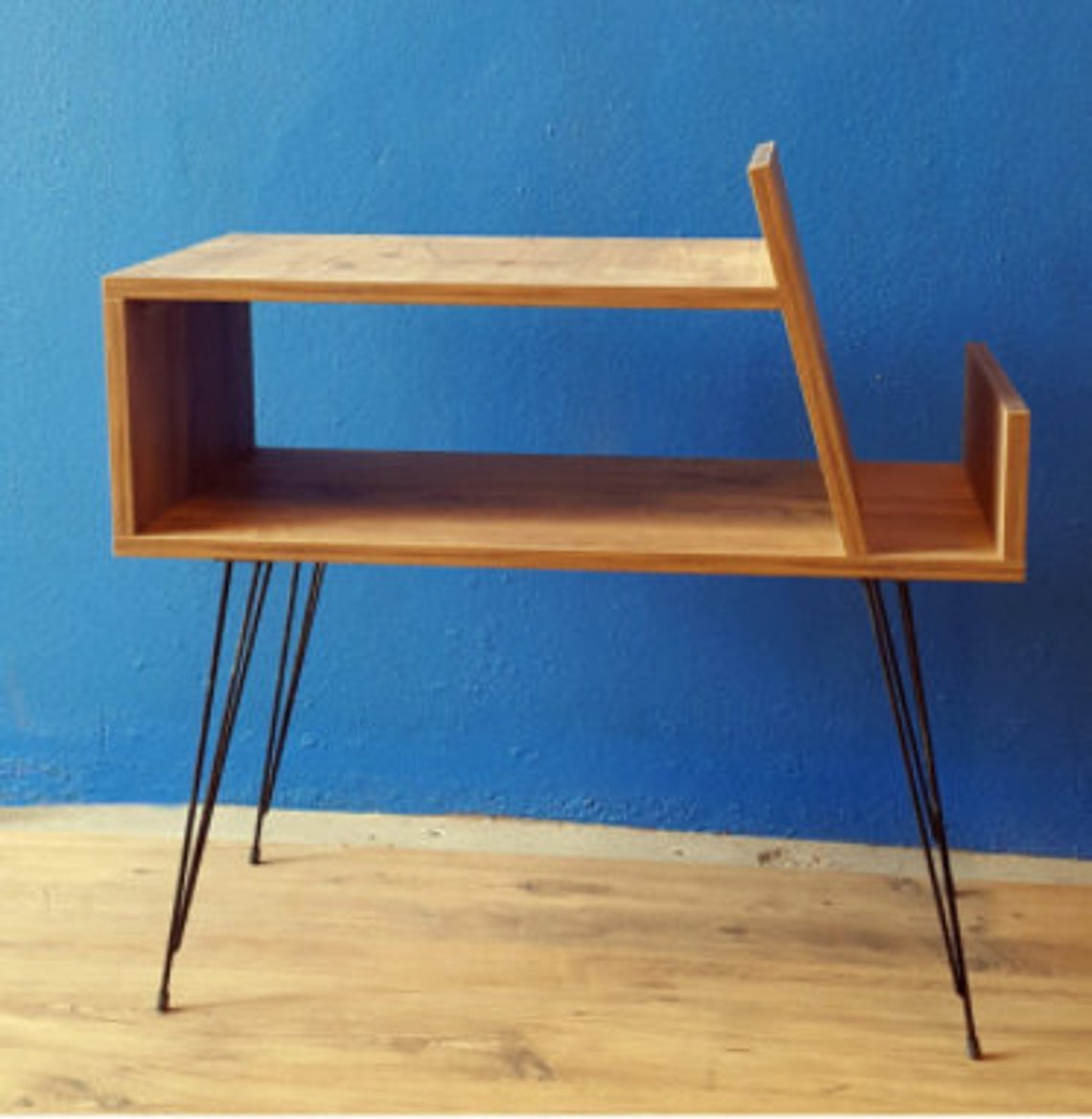 Retro Wooden Turntable Stand Etsy