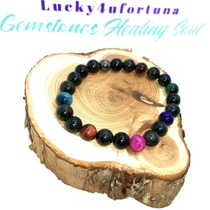 Tiger Eye Brilliant Protection Hematite And Black Obsidian Powerbracelet 8Mm