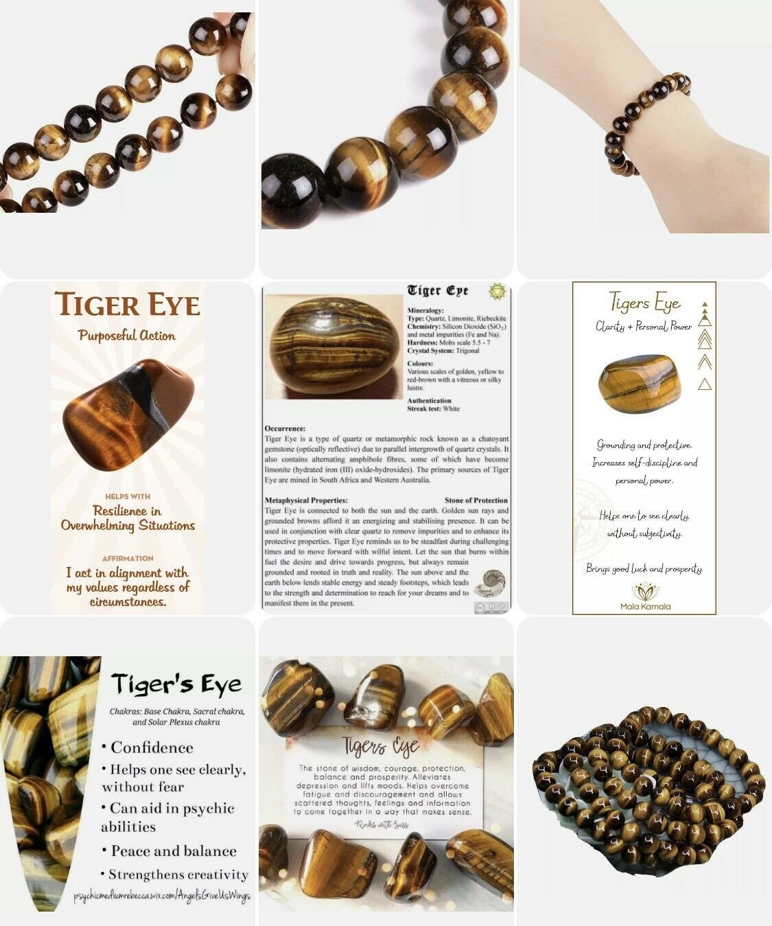 Tiger Eye Protection Good Luck Prosperity Will Power Bracelet Etsy