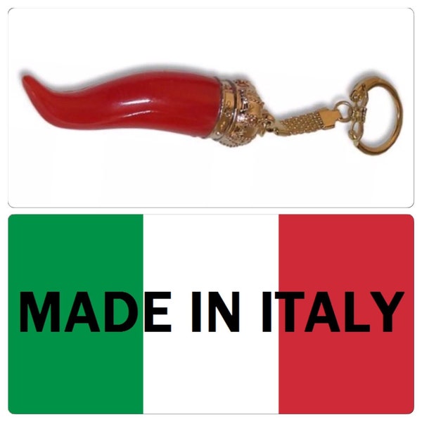 Red Horn Humped Lucky Keychain - Italian Charm Key Ring Amulet