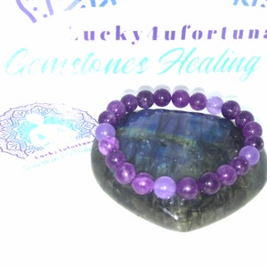 Chalcedony Purple Bracelet Sz 7 Enchant Psychic Abilities gift charm