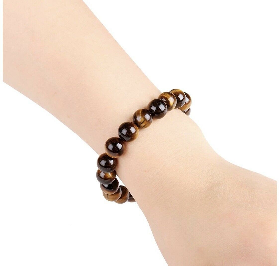 Tiger Eye Protection Good Luck Prosperity Will Power Bracelet Etsy