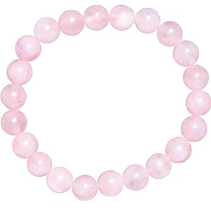 Rose Quartz Bracelet Size 7 Kindness Friendship Light Rose Dark Rose