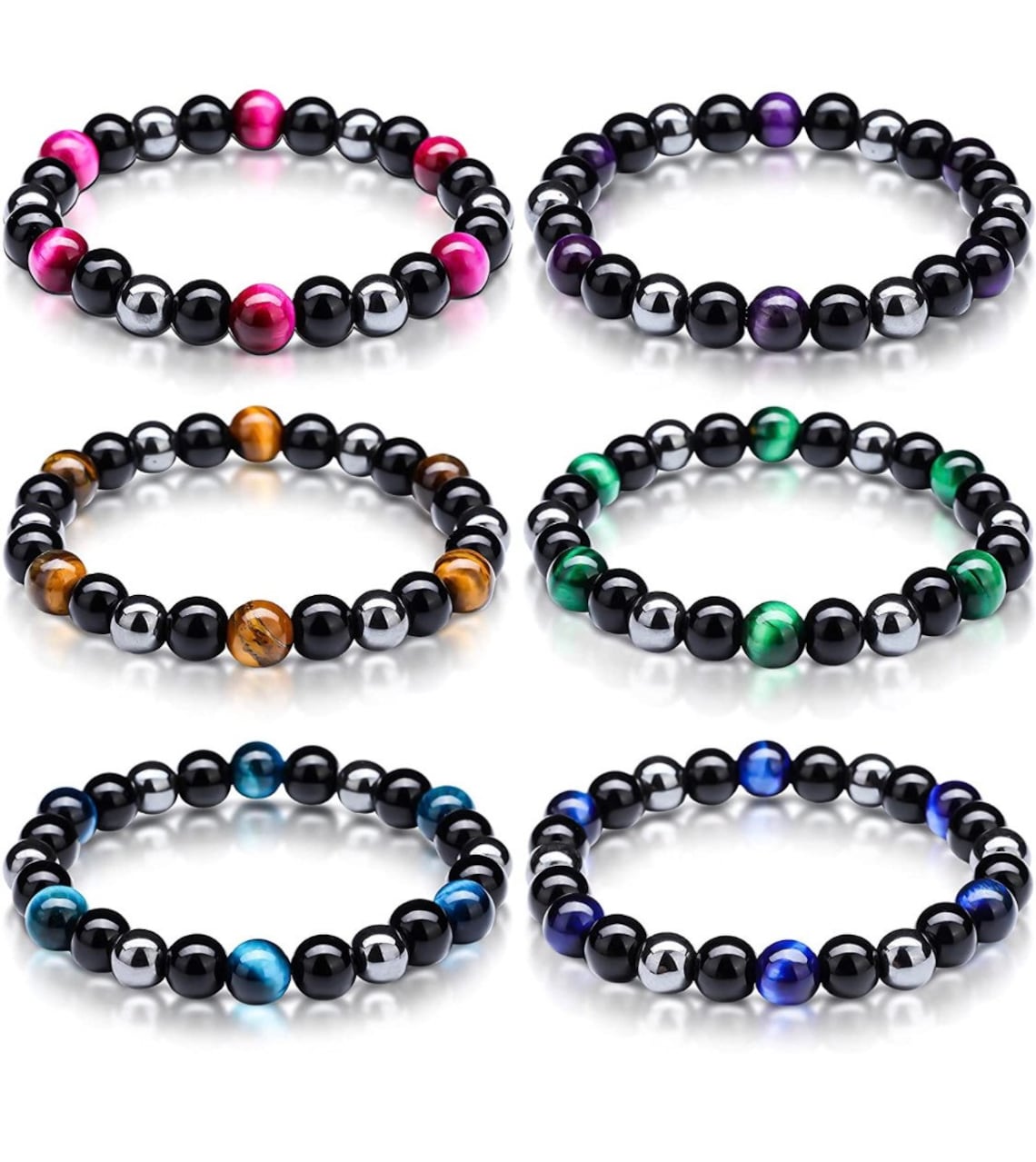 Triple protection bracelets including hematite black Etsy