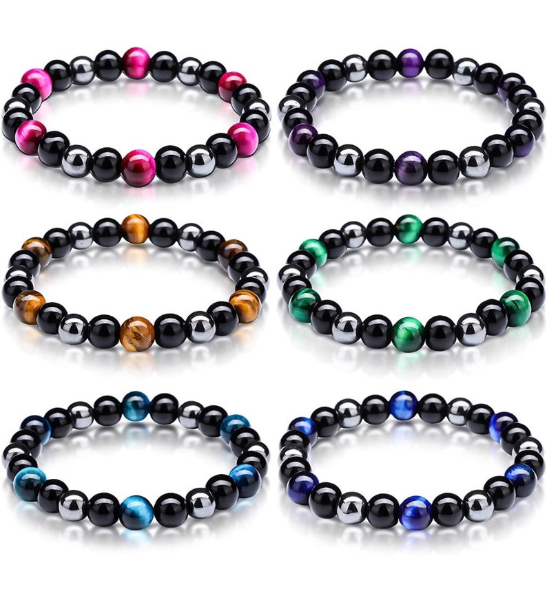 Triple protection bracelets including hematite black Etsy