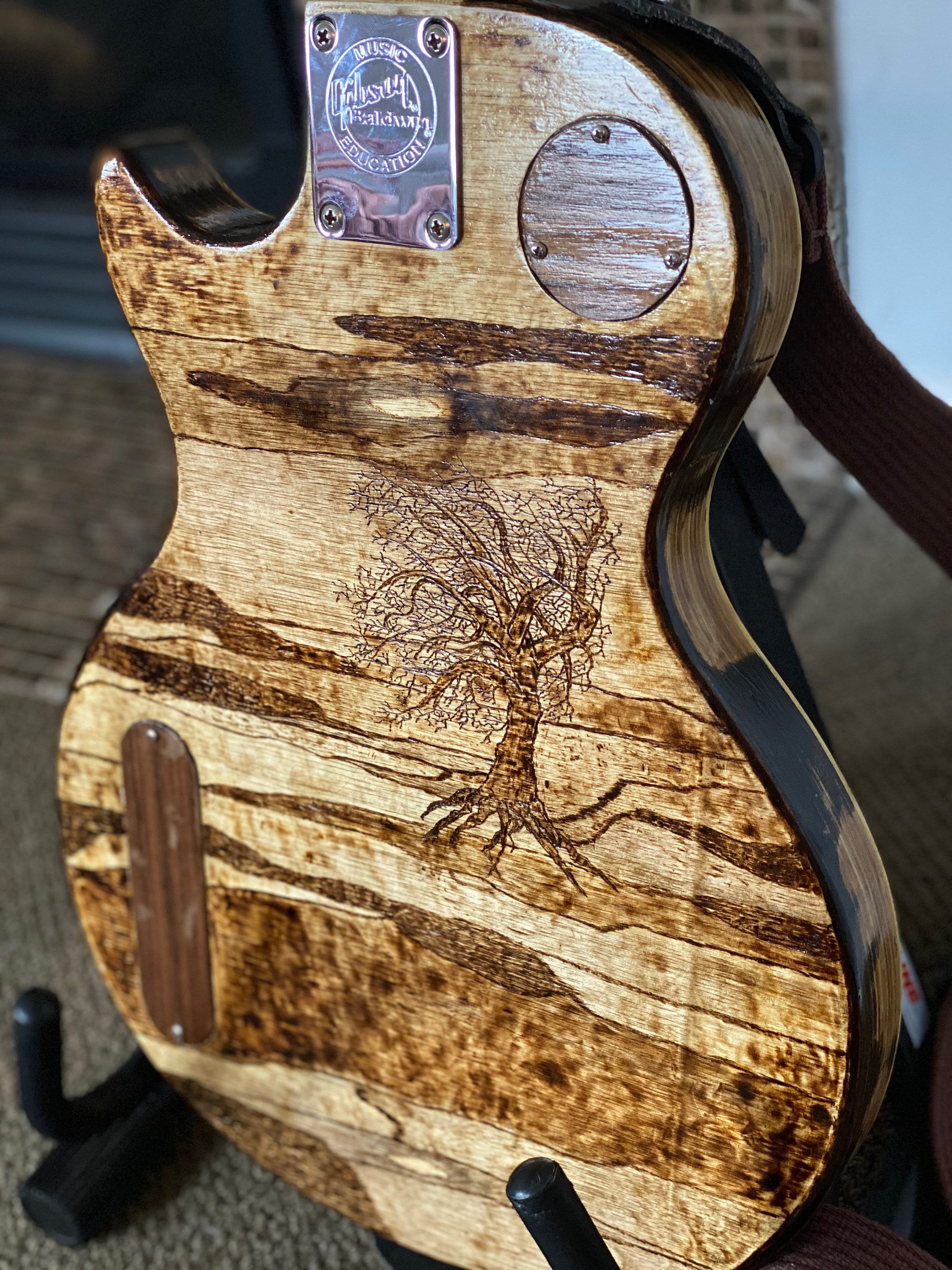 Arbor Guitarscustom/personalized Wood Burned Guitars Etsy UK