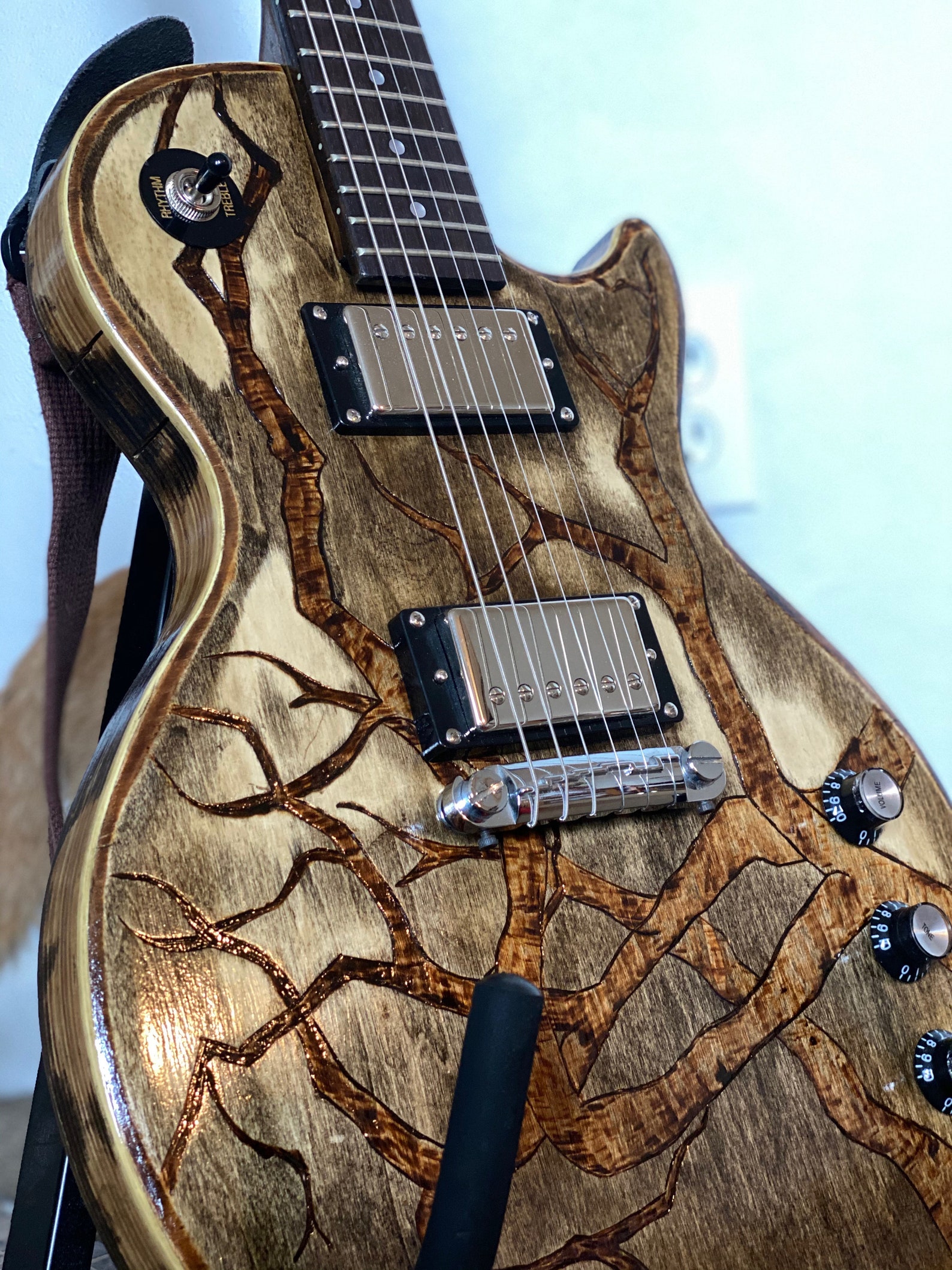 Arbor Guitarscustom/personalized Wood Burned Guitars Etsy UK