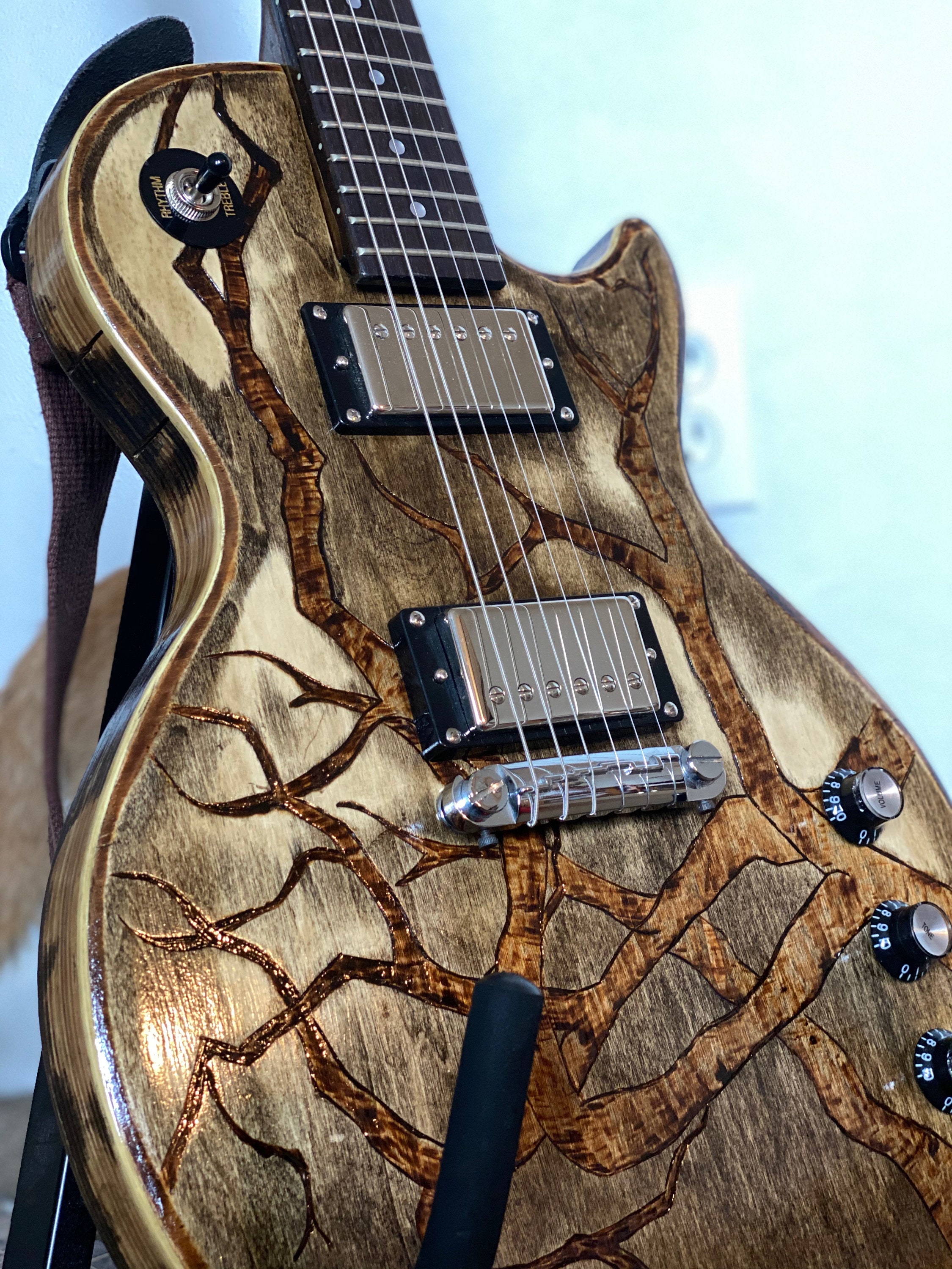 Arbor Guitarscustom/personalized Wood Burned Guitars Etsy UK
