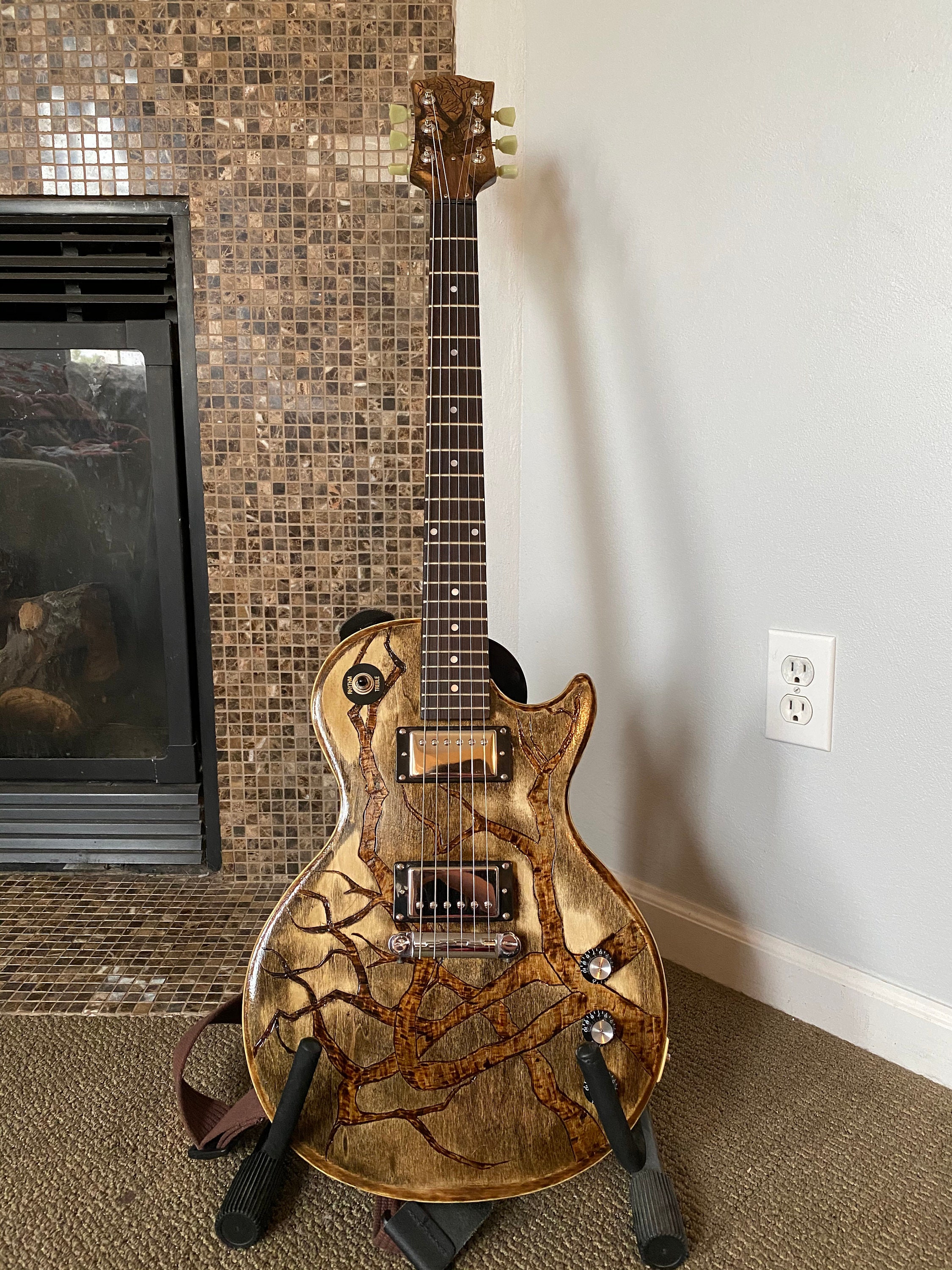 Arbor Guitarscustom/personalized Wood Burned Guitars Etsy UK