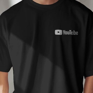 YouTube-T-shirt, T-shirt gamercadeau, T-shirt content Creator, shirt met YouTube-logo, gratis expresverzending