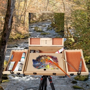 Portable Box N Paint Pochade for Artists On-the-go Easel & Compact