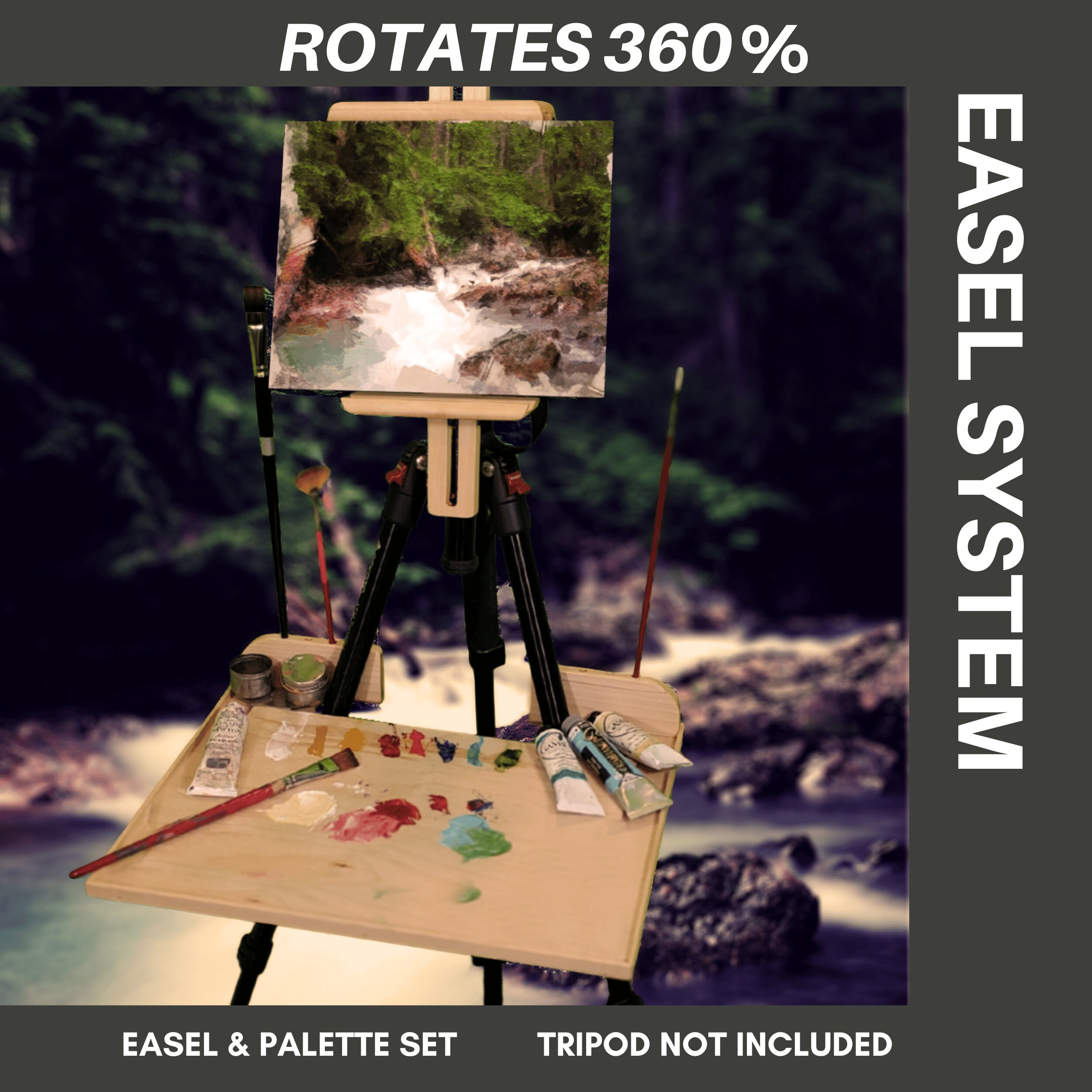 Plein Air Paint Set. Rotating Easelindoor /outdoor Painting Etsy