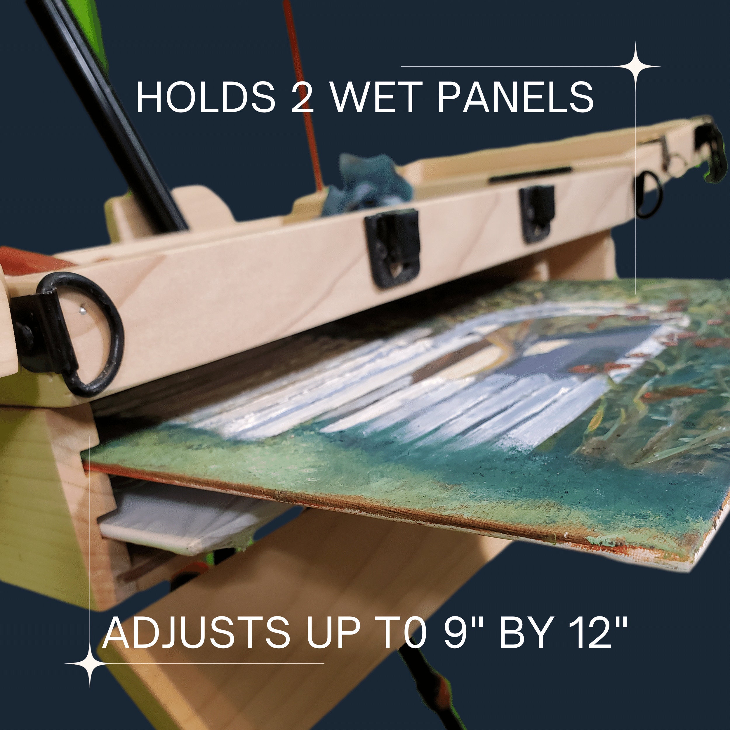 Pochade Box with Wet Panel Carrier: Portable Plein Air Painting