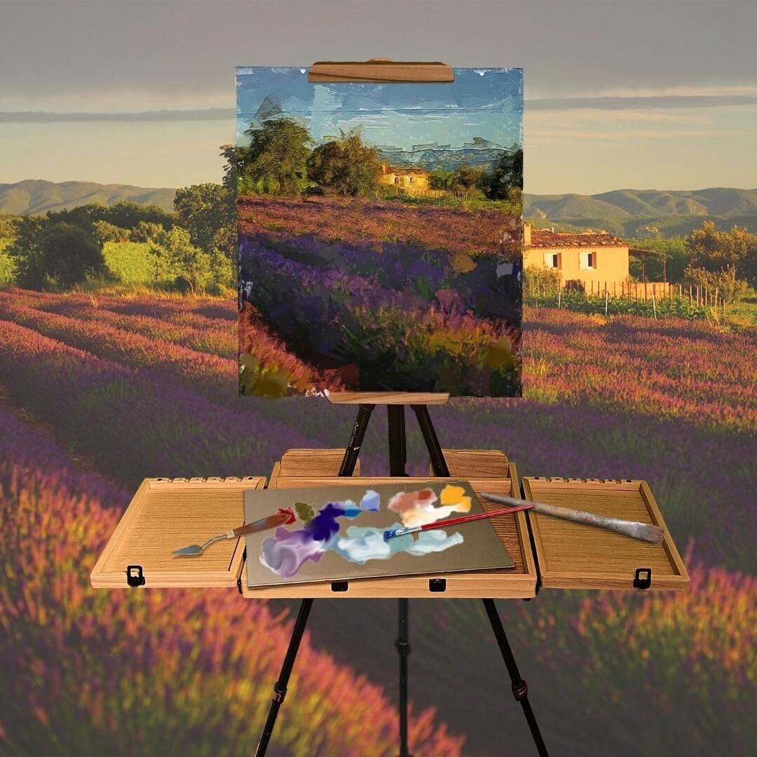 Artists Paint Box ,pochade Box ,plein Air Paint Set. Rotating Easel