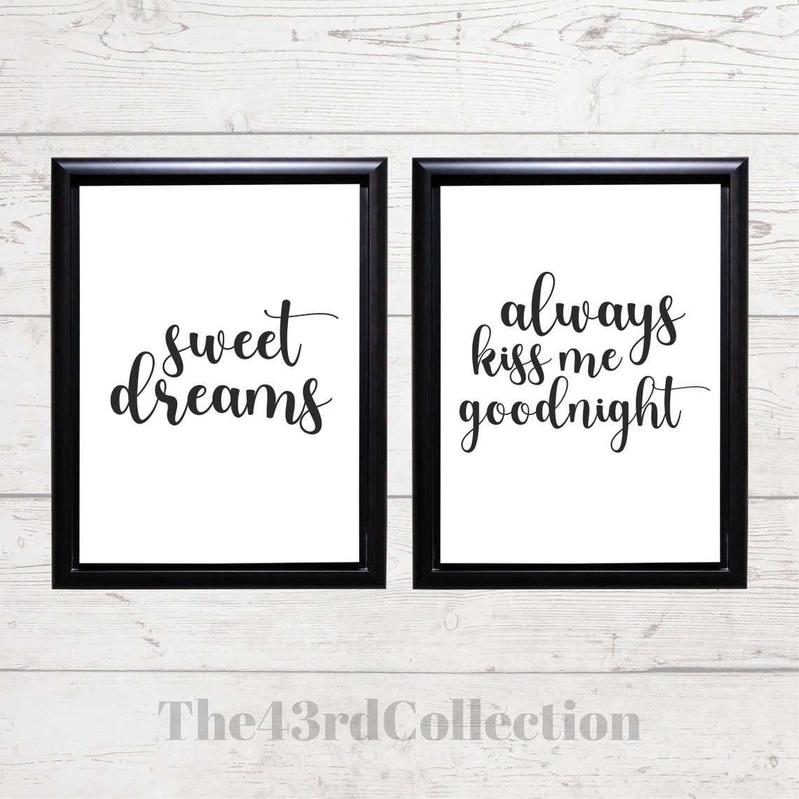 Goodnight Bedroom Wall Art Prints set of 2 DIGITAL DOWNLOAD Etsy UK