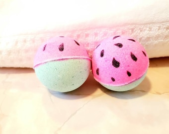 Watermelon Bath Bomb Bath Fizzy. Vegan Bath Bombs. Cruelty Free Bath Bombs. Fun and RelaxingGift