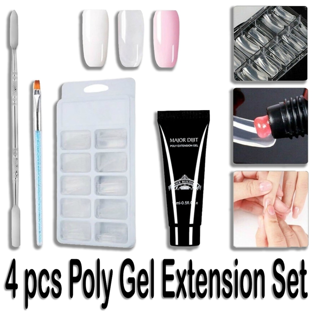 SALE SPECIAL PRICE - Acrylic Nails Poly Gel Extension Builder Fake Nails Kit, Nail Tips Kit, Nail Forms Kit, Polygel Nails Molds Kit