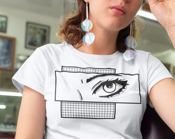 Augen T-Shirt im 80er Jahre Comic Design
