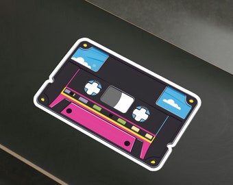 Blue Sky Cassette Tape Sticker | Retro Y2K Vinyl Decal