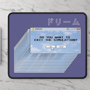Vaporwave ERROR Mouse Pad | 9x7in Glitch Windows 98 Dream Aesthetic | For Gaming, Office | Webcore