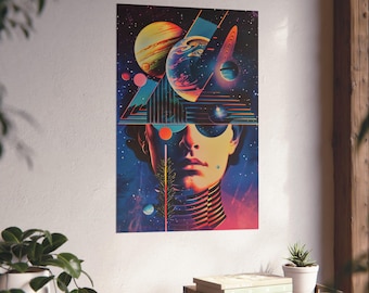 Cosmic Intentions Poster Art Print | Geometric Outer Space Fine Art Decor