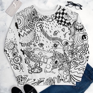 Doodle Cartoon Sweatshirt | Street Fashion Streetwear Urbanwear Unisex Sweater