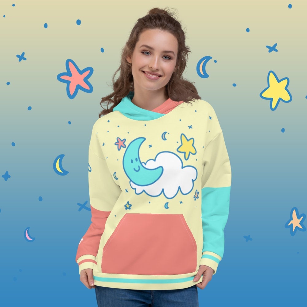 Star print colorblock sweatshirt sale