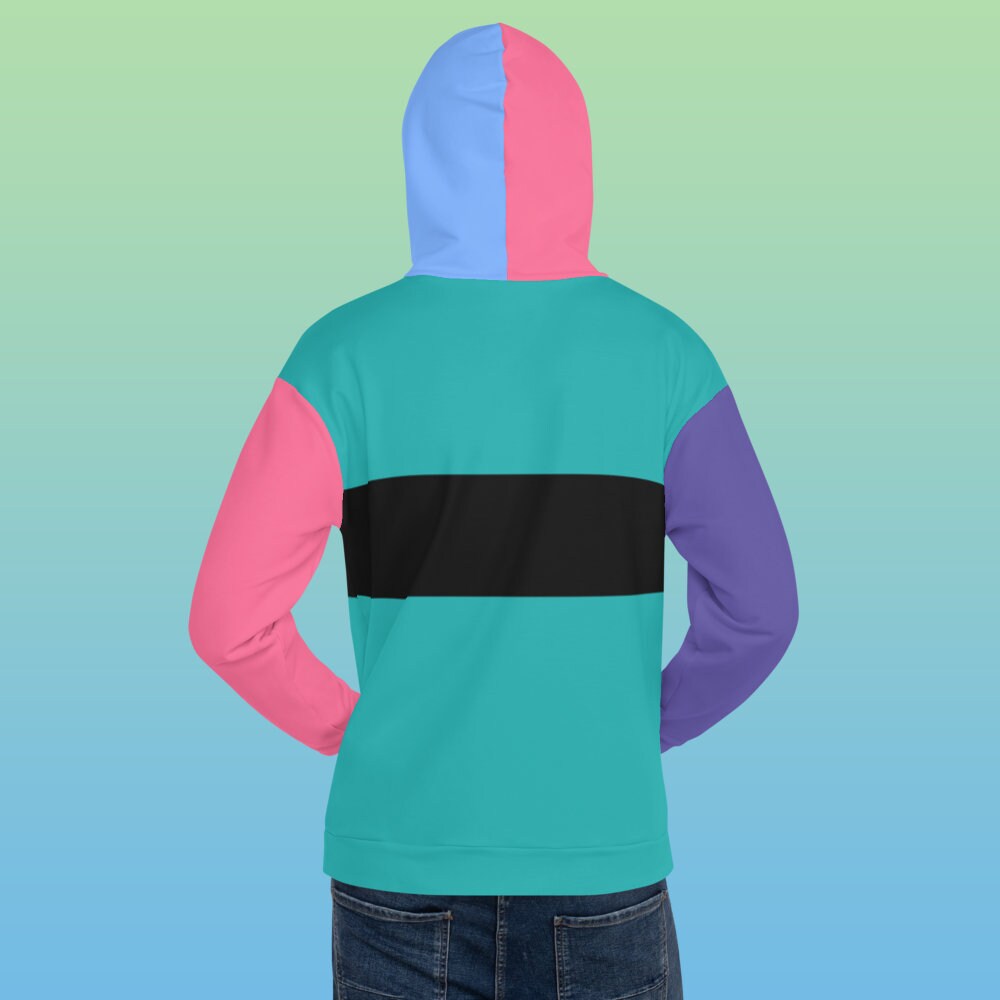 90's Color Block Hoodie | Retro Vintage Sweatshirt - Etsy