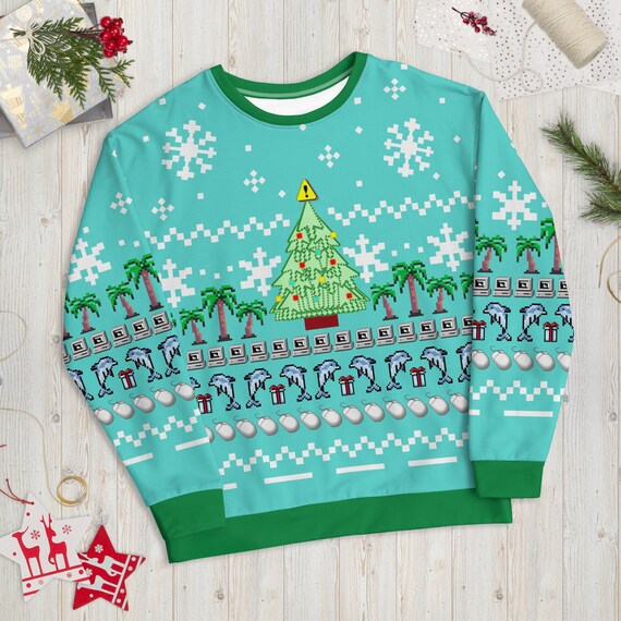 Vaporwave clearance christmas sweater