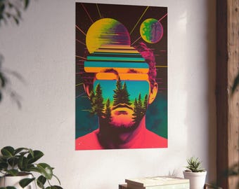 Cosmic Intentions II Poster Art Print | Retro Psychedelic Poster