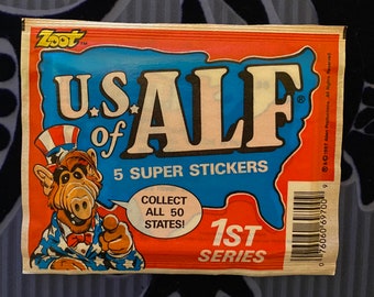 US Of Alf 1987 Zoot Complete Base Sticker Card Set of 50 TV US
