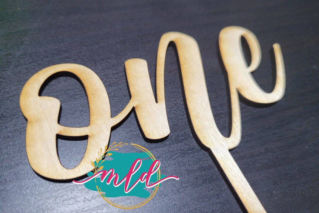 One Cake Topper, First Birthday Cake Topper, One Wood Cake Topper ...