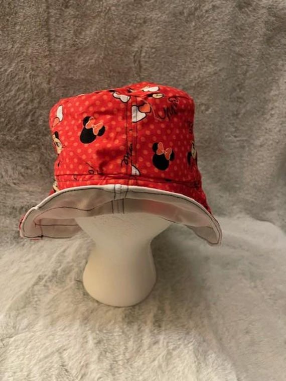 Hand made Minnie Mouse bucket hat Cotton and Linen Reversible Handmade Bucket Hat Polka Dot  main image 3