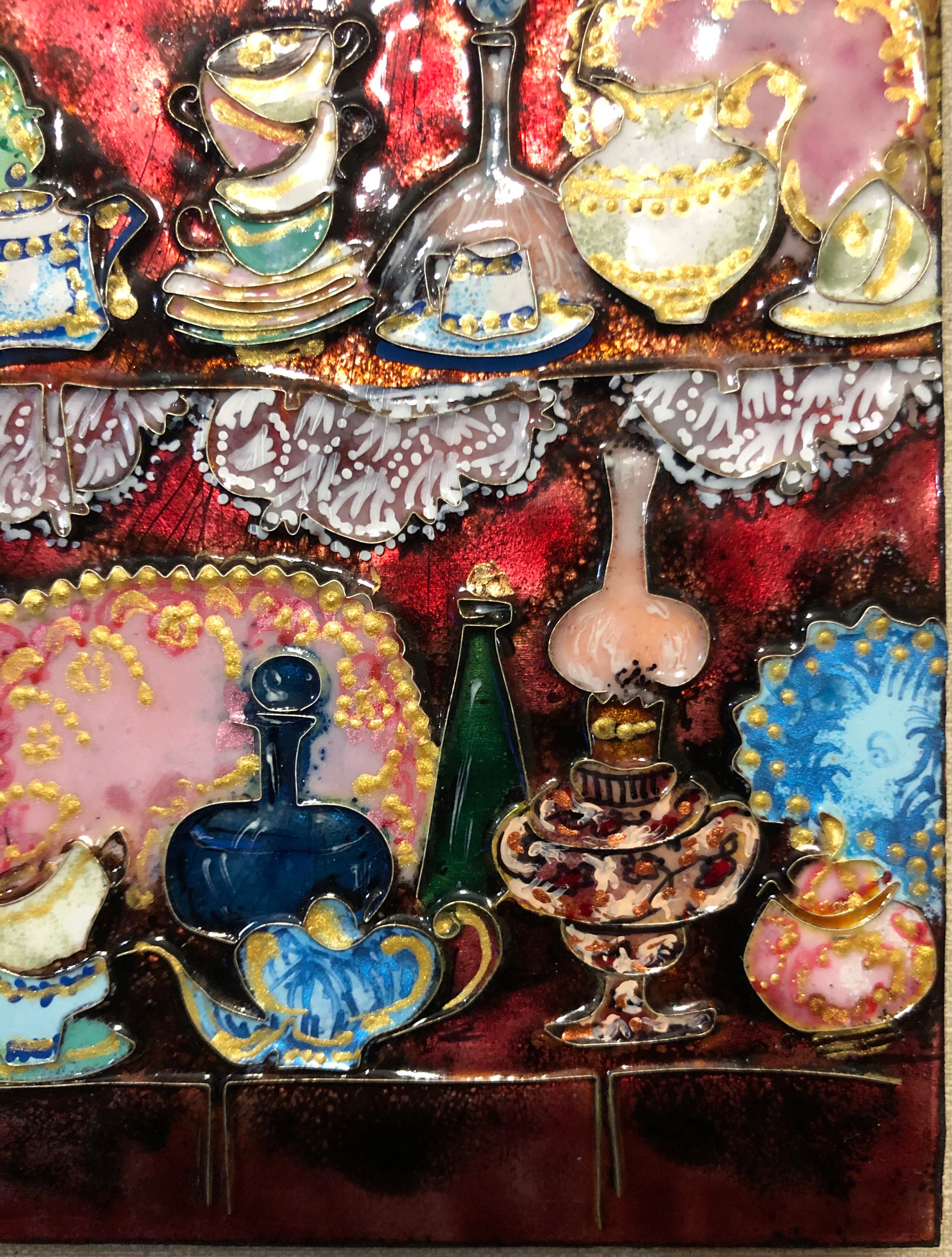 My Shelf Cloisonne Enamel Painting Etsy