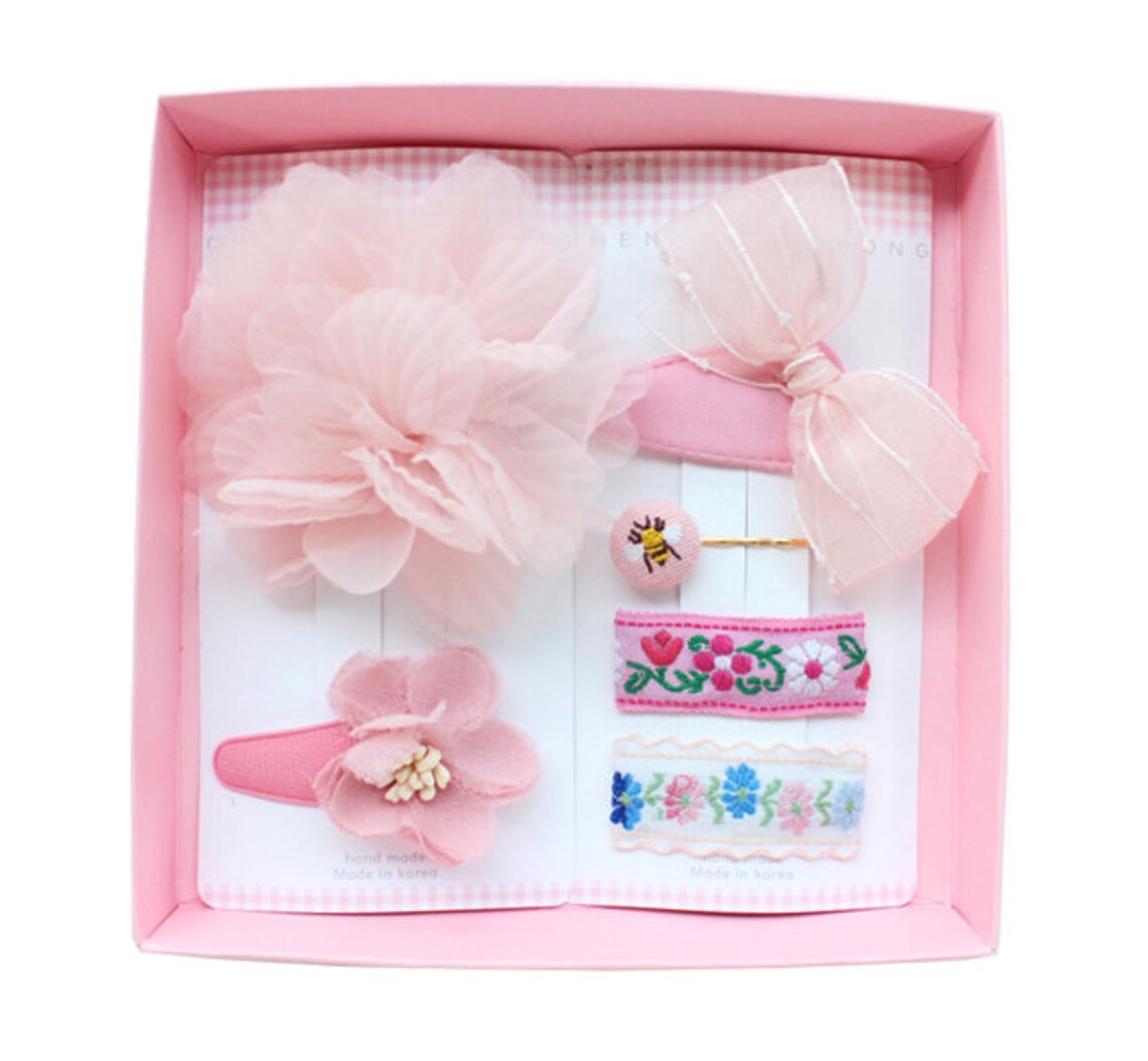 Girls Hair Clip Set Hair Accessories Girls Gift Box 6 pcs/Set Etsy